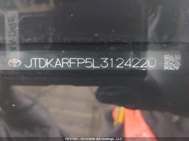 Aukcja sprzedaży 2020 Toyota Prius Prime Upgrade, vin: JTDKARFP5L3124220, numer aukcji: 12721181