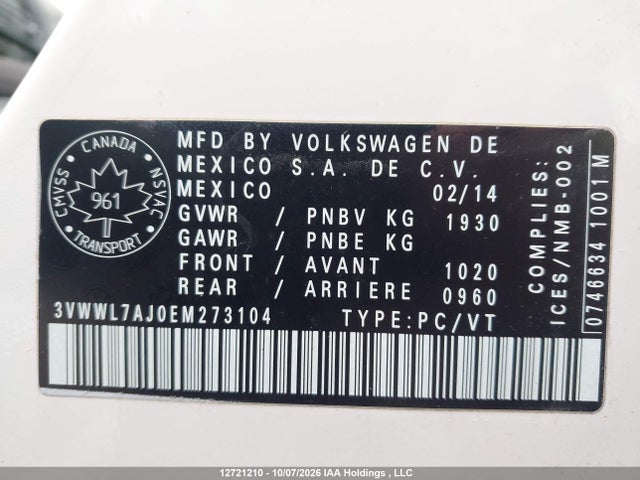 3VWWL7AJ0EM273104 Volkswagen Jetta 2.0 Tdi Comfortline/2.0 Tdi Highline/2.0 Tdi Trendline+