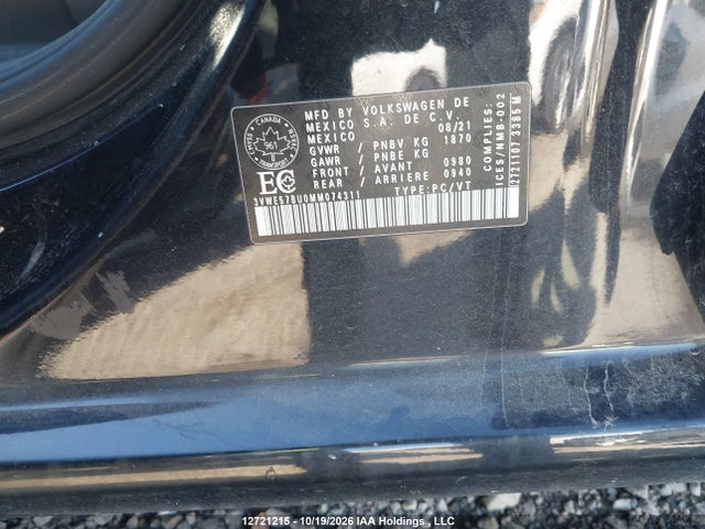 Volkswagen Jetta Highline 2021 3VWE57BU0MM074311 Image 9
