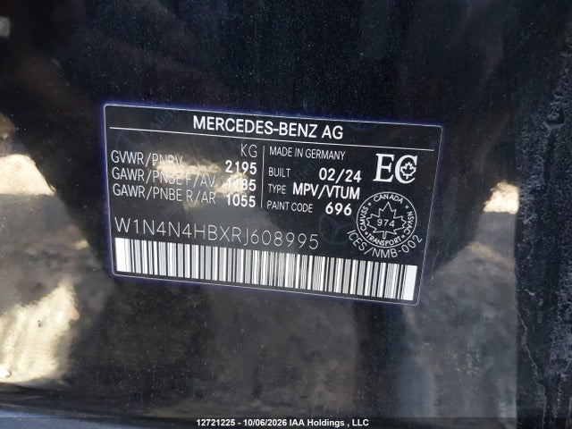12721225 :رقم المزاد ، W1N4N4HBXRJ608995 vin ، 2024 Mercedes-benz Gla 250 4matic مزاد بيع