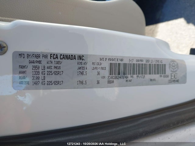 Dodge Grand Caravan Se 2017 2C4RDGBG2HR787484 Image 9
