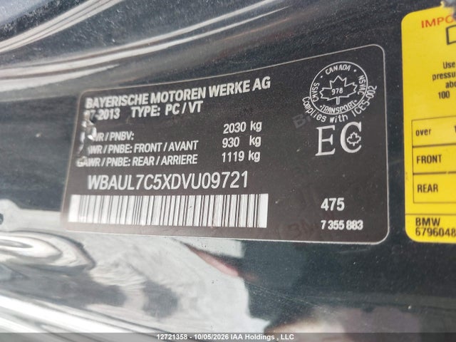 Aukcja sprzedaży 2013 Bmw 128 I, vin: WBAUL7C5XDVU09721, numer aukcji: 12721358