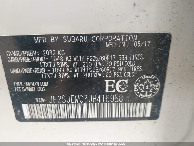 JF2SJEMC3JH416958 Subaru Forester 2.5i Touring