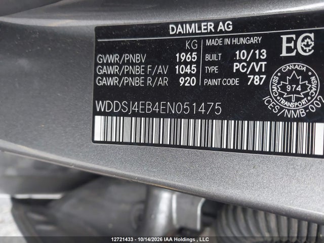 Mercedes-Benz CLA 2014 WDDSJ4EB4EN051475 Image 9