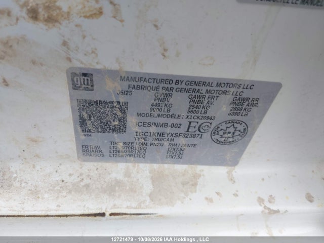1GC1KNEYXSF323871 Chevrolet Silverado K2500 Heavy Duty Lt