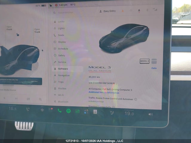 Продажа на аукционе авто 2022 Tesla Model 3 Performance, vin: 5YJ3E1EC3NF243835, номер лота: 12721513