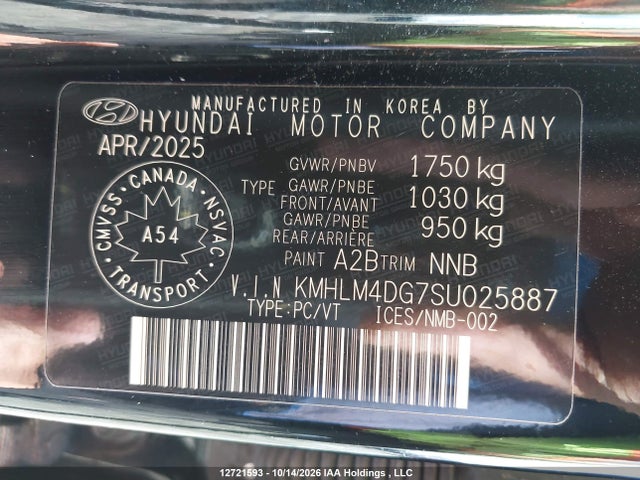 KMHLM4DG7SU025887 Hyundai Elantra Sel Sport