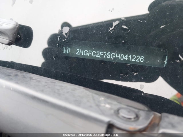 Продаж на аукціоні авто 2016 Honda Civic, vin: 2HGFC2F78GH041226, номер лоту: 12702747