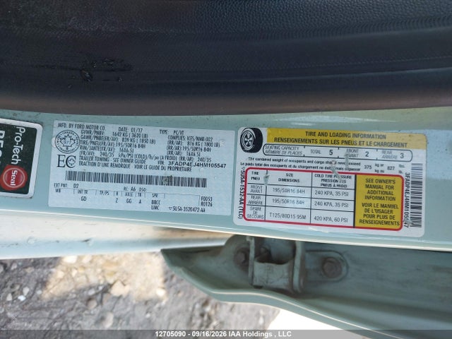 Продаж на аукціоні авто 2017 Ford Fiesta Se, vin: 3FADP4EJ4HM105547, номер лоту: 12705090