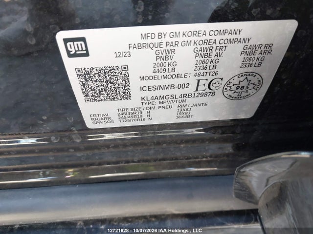 Продажа на аукционе авто 2024 Buick Encore Gx Avenir Awd, vin: KL4AMGSL4RB129878, номер лота: 12721628