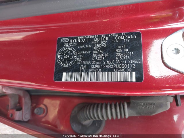 Продаж на аукціоні авто 2023 Hyundai Kona Essential, vin: KM8K12ABXPU060173, номер лоту: 12721656