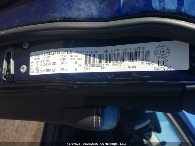 12707525 :رقم المزاد ، 1C4PJMCB9EW253323 vin ، 2014 Jeep Cherokee North مزاد بيع