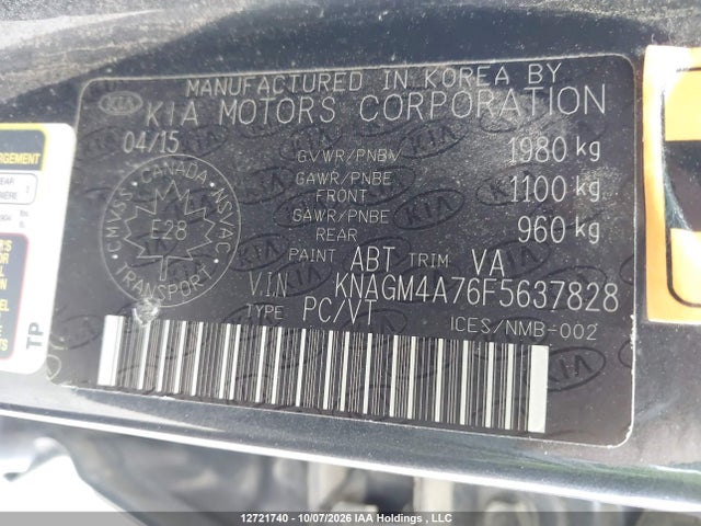 KIA Optima Lx 2015 KNAGM4A76F5637828 Image 18