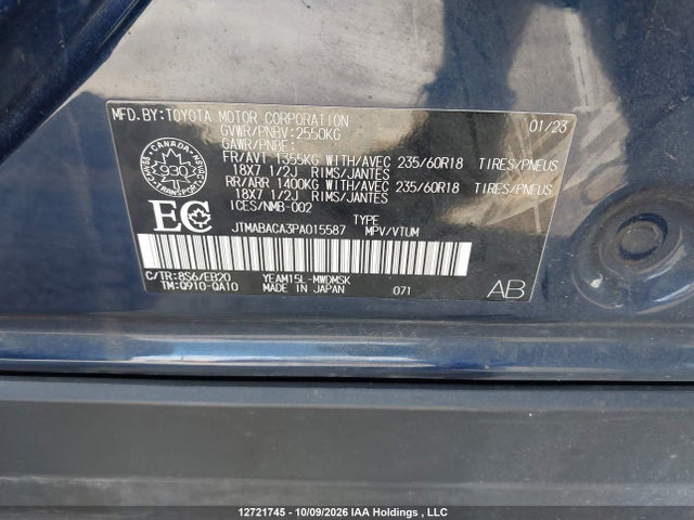 JTMABACA3PA015587 Toyota BZ4X XLE