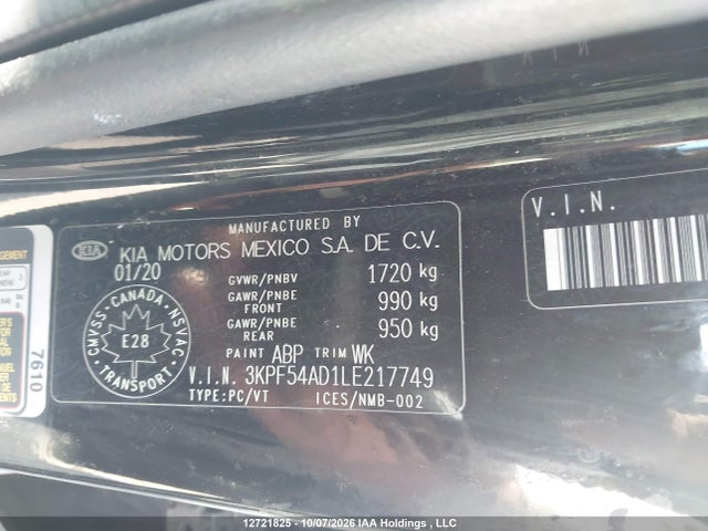 3KPF54AD1LE217749 KIA Forte Ex/ex Limited/ex Premium/ex+
