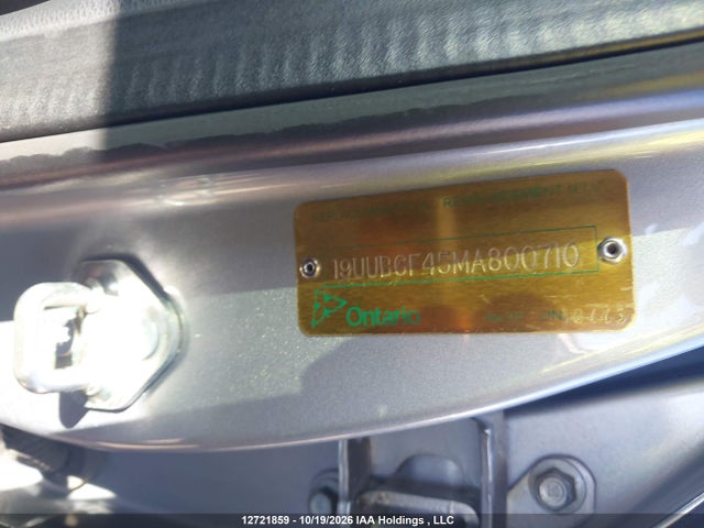 12721859 :رقم المزاد ، 19UUB6F45MA800710 vin ، 2021 Acura Tlx Technology مزاد بيع