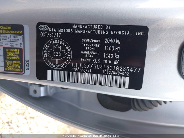 KIA Optima Ex/ex Tech 2018 5XXGU4L31JG236477 Image 9