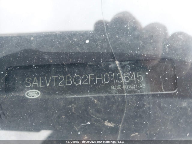 12721985 :رقم المزاد ، SALVT2BG2FH013645 vin ، 2015 Land Rover Range Rover Evoque Dynamic مزاد بيع