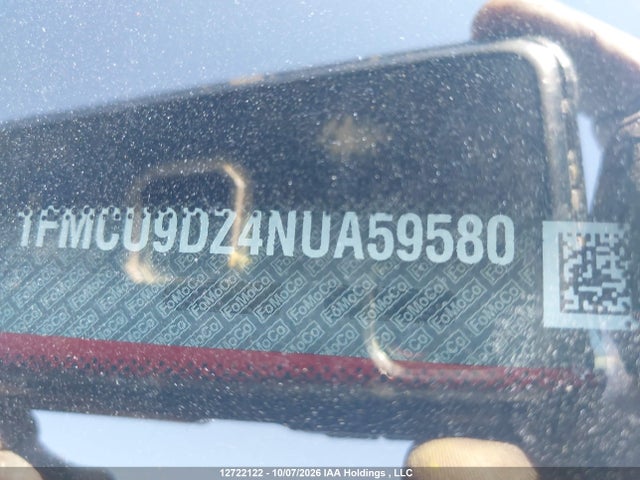 Aukcja sprzedaży 2022 Ford Escape Titanium Hybrid, vin: 1FMCU9DZ4NUA59580, numer aukcji: 12722122