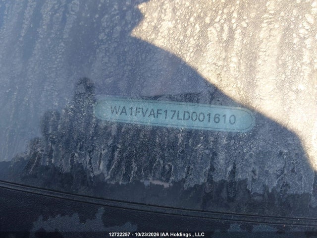12722257 :رقم المزاد ، WA1FVAF17LD001610 vin ، 2020 Audi Q8 Prestige S-line مزاد بيع