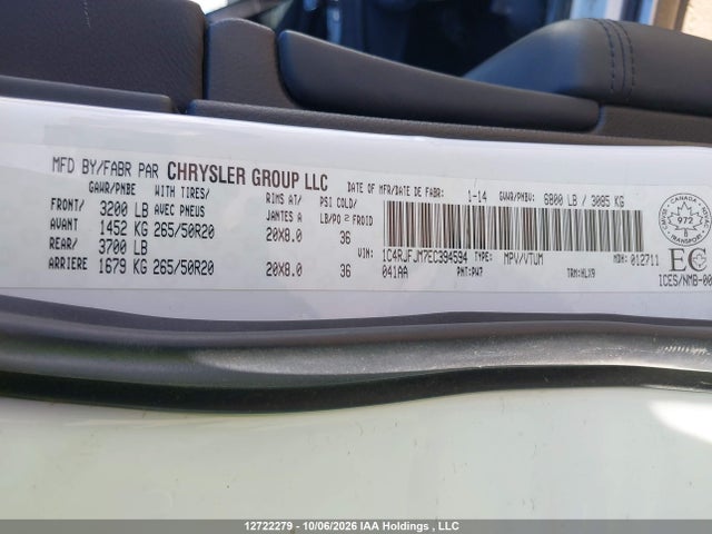 1C4RJFJM7EC394594 Jeep Grand Cherokee Summit