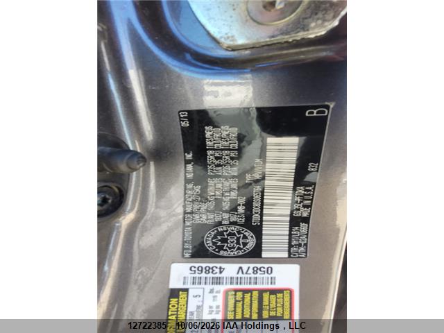 Aukcja sprzedaży 2013 Toyota Sienna Xle/limited, vin: 5TDDK3DC8DS065764, numer aukcji: 12722385