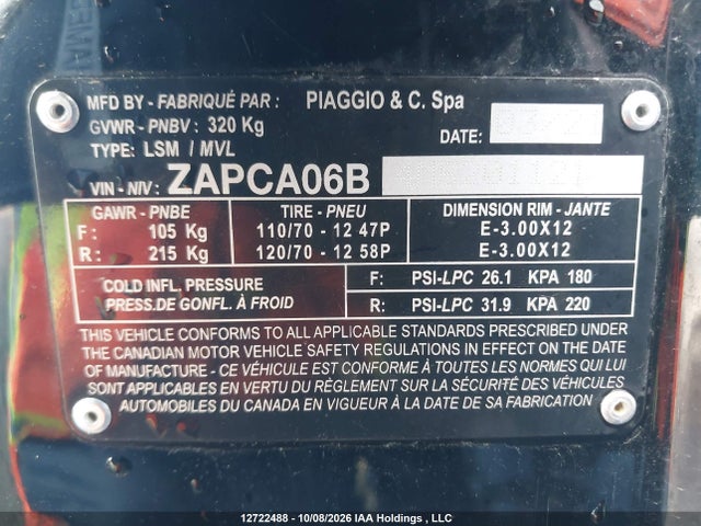 Vespa Primavera/sprint 50 2021 ZAPCA06B4M5201121 Image 10