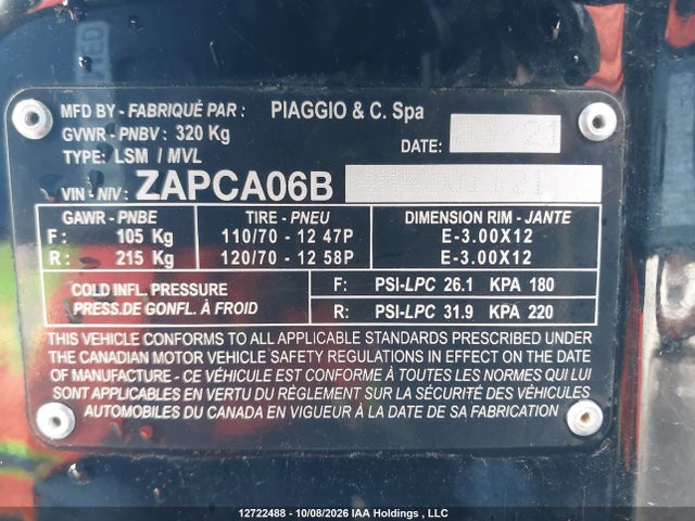 Vespa Primavera/sprint 50 2021 ZAPCA06B4M5201121 Image 13