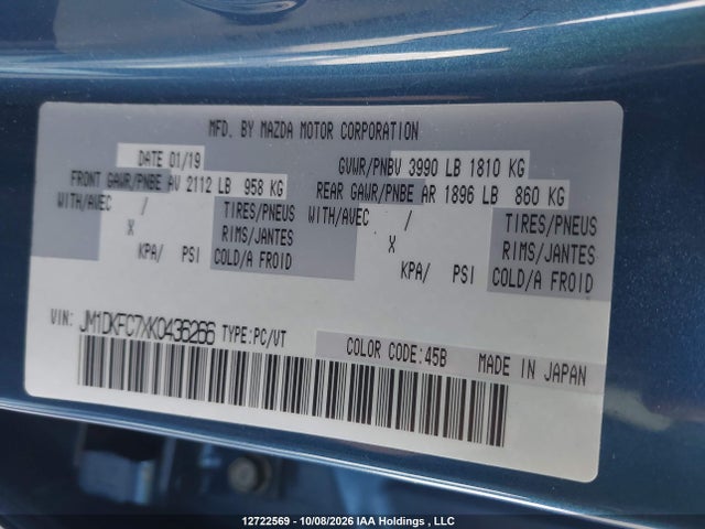JM1DKFC7XK0436266 Mazda Cx-3 Gs