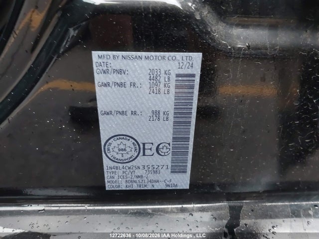 Nissan ALTIMA SR 2025 1N4BL4CW2SN355271 Image 21