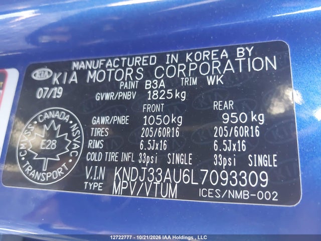 KIA SOUL EX 2020 KNDJ33AU6L7093309 Image 20