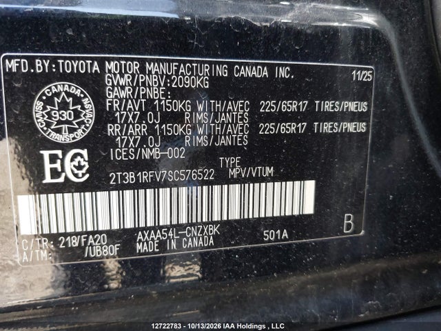 Toyota RAV4 LE 2025 2T3B1RFV7SC576522 Image 9
