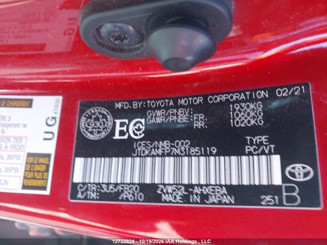 JTDKAMFP7M3185119 Toyota PRIUS PRIME