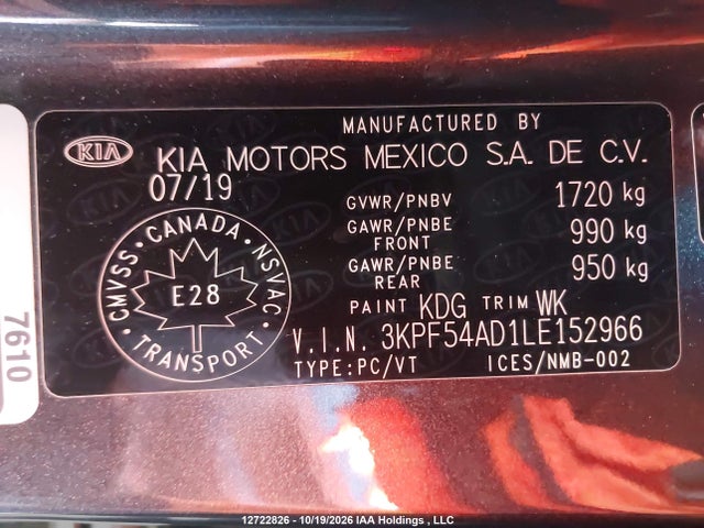 KIA FORTE EX 2020 3KPF54AD1LE152966 Image 19