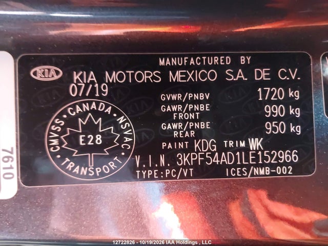 KIA FORTE EX 2020 3KPF54AD1LE152966 Image 9