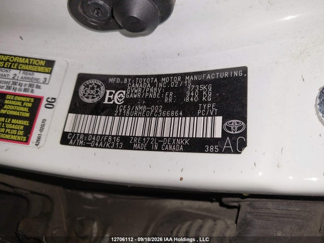 Toyota COROLLA LE 2015 2T1BURHE0FC366864 Image 22