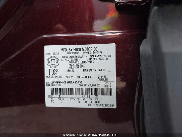 Ford Edge Titanium 2024 2FMPK4K98RBA83339 Image 19