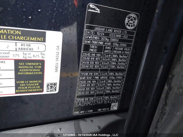 SADHM2S14R1642242 Jaguar I-pace R-dynamic Hse