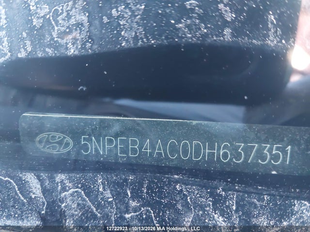 Продаж на аукціоні авто 2013 Hyundai Sonata Gls, vin: 5NPEB4AC0DH637351, номер лоту: 12722923
