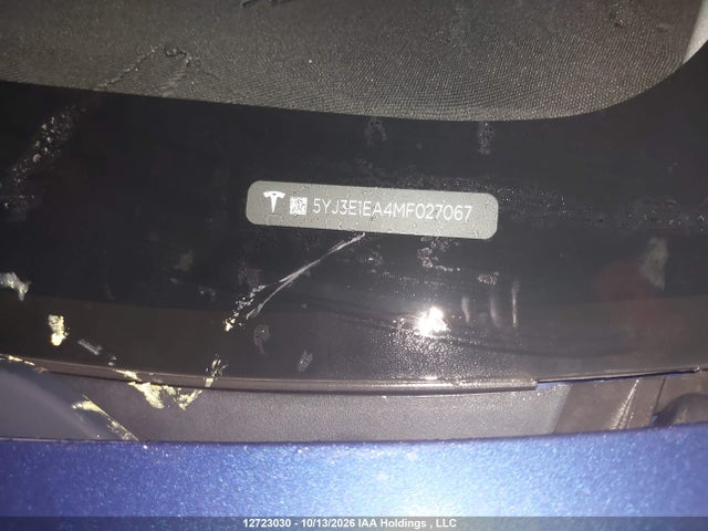 5YJ3E1EA4MF027067 Tesla MODEL 3