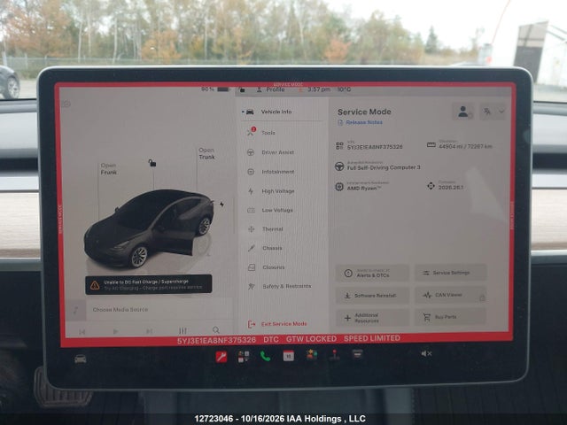 2022 Tesla Model 3 Rwd/standard Range მანქანა იყიდება აუქციონზე, vin: 5YJ3E1EA8NF375326, აუქციონის ნომერი: 12723046