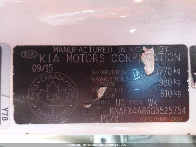 Продаж на аукціоні авто 2016 Kia Forte 2.0l Ex/2.0l Ex Se, vin: KNAFX4A86G5525754, номер лоту: 12708688