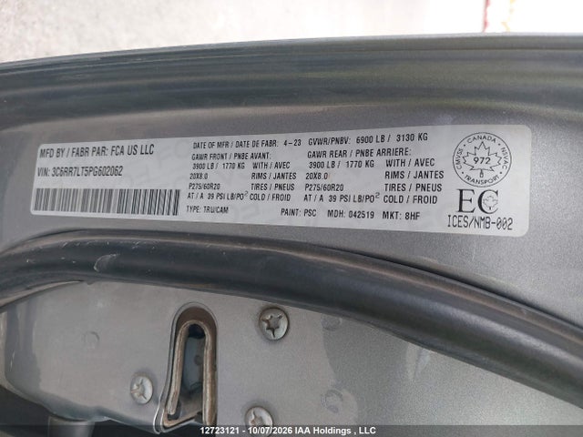 RAM 1500 Classic Slt 2023 3C6RR7LT5PG602062 Image 18