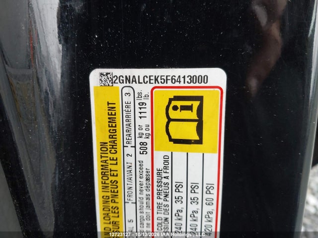 Продажа на аукционе авто 2015 Chevrolet Equinox Lt, vin: 2GNALCEK5F6413000, номер лота: 12723127