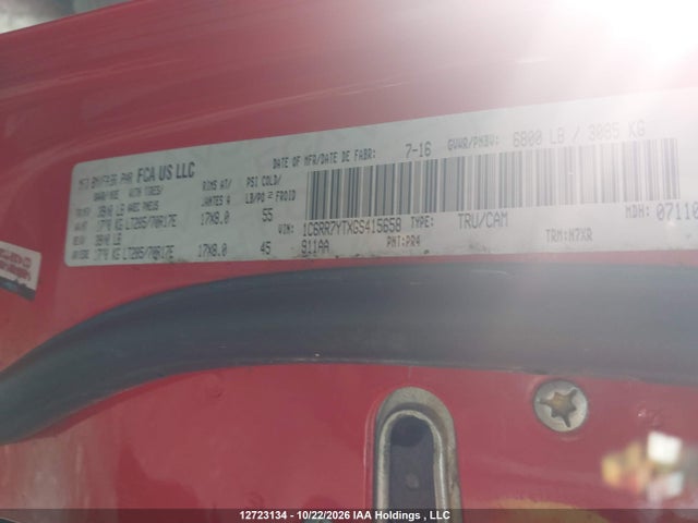 Продаж на аукціоні авто 2016 Ram 1500 Rebel, vin: 1C6RR7YTXGS415658, номер лоту: 12723134