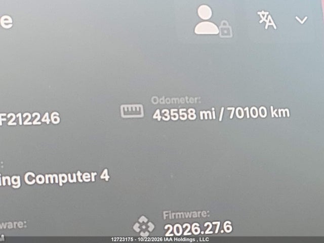 12723175 :رقم المزاد ، 7SAYGDEE0RF212246 vin ، 2024 Tesla Model Y Long Range مزاد بيع