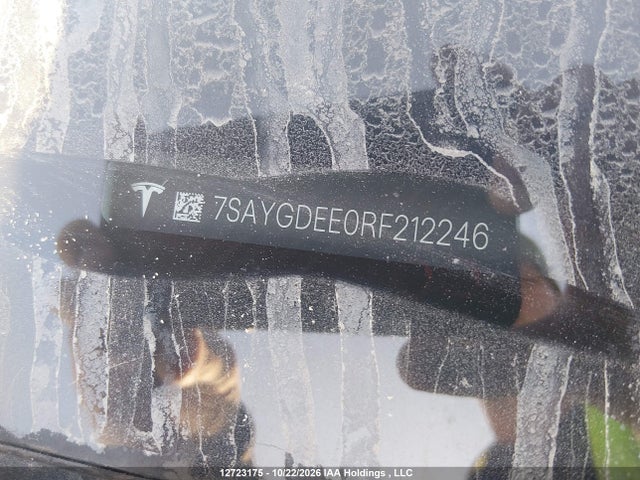 12723175 :رقم المزاد ، 7SAYGDEE0RF212246 vin ، 2024 Tesla Model Y Long Range مزاد بيع