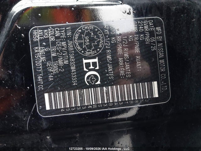 Nissan ROGUE S 2025 JN8BT3AB3SW433334 Image 19