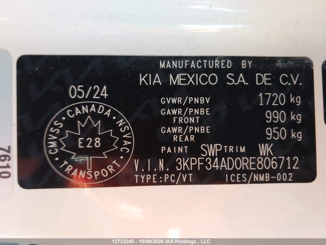 KIA Forte Ex/ex+/ex Premium 2024 3KPF34AD0RE806712 Image 19
