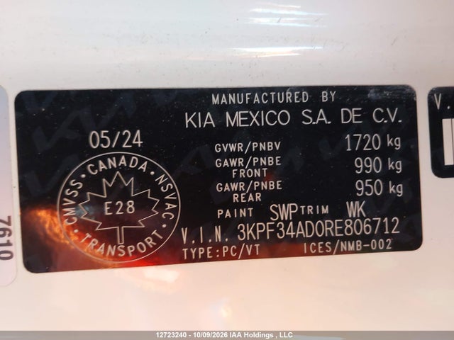 KIA Forte Ex/ex+/ex Premium 2024 3KPF34AD0RE806712 Image 9
